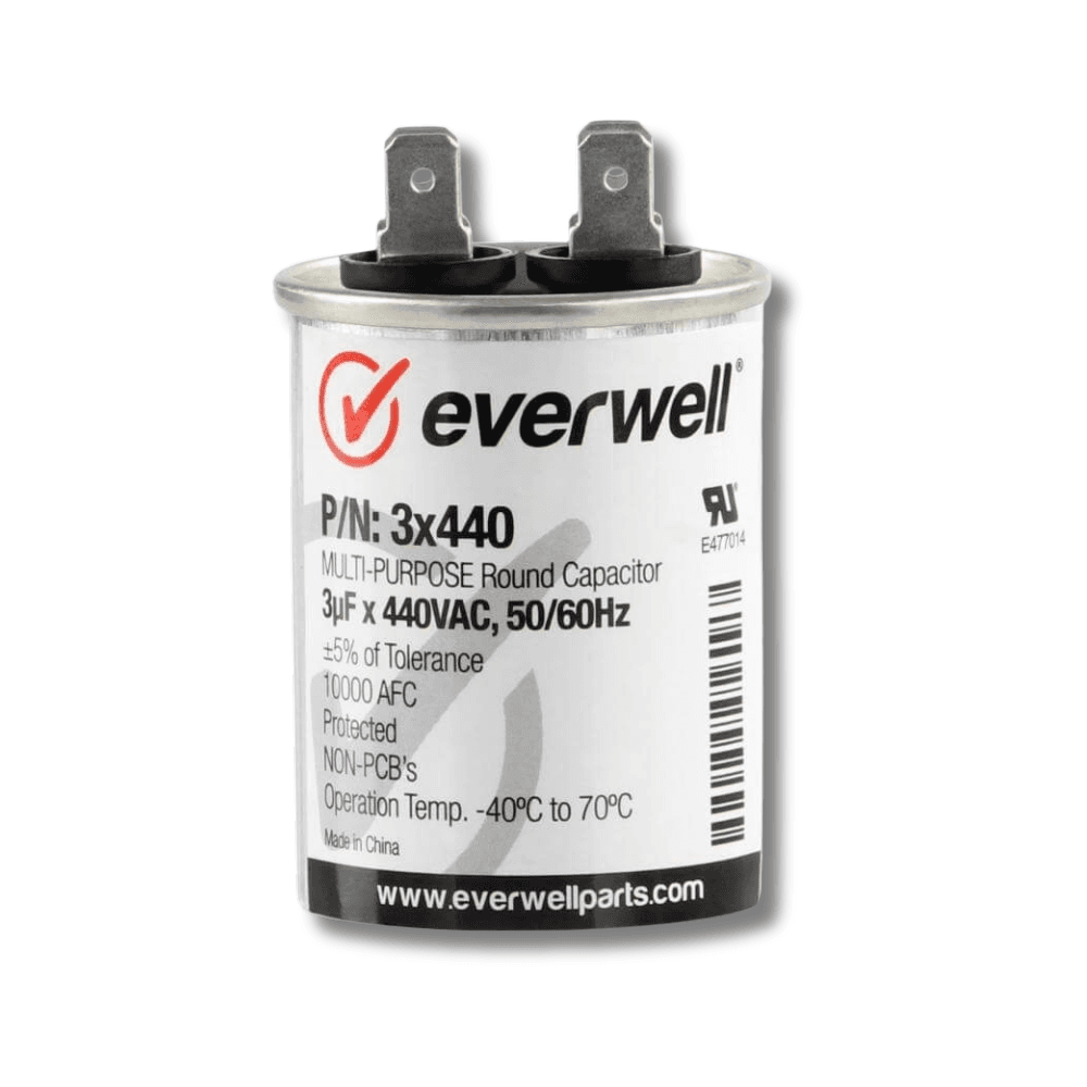 45-5µf x 440V Dual Round Run Capacitor