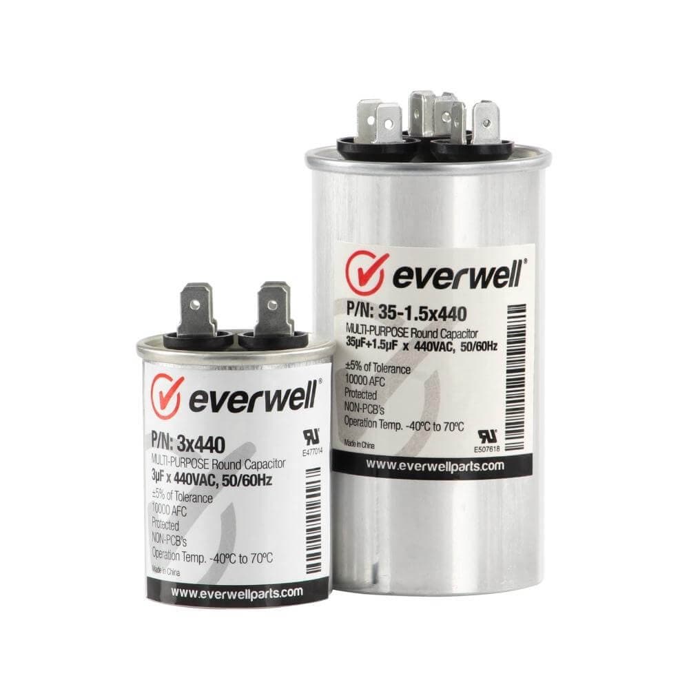 60-5µf x 440V Dual Round Run Capacitor