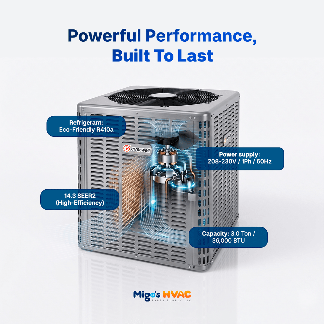 3T HEAT PUMP EVERWELL R-410A (3040) image 4